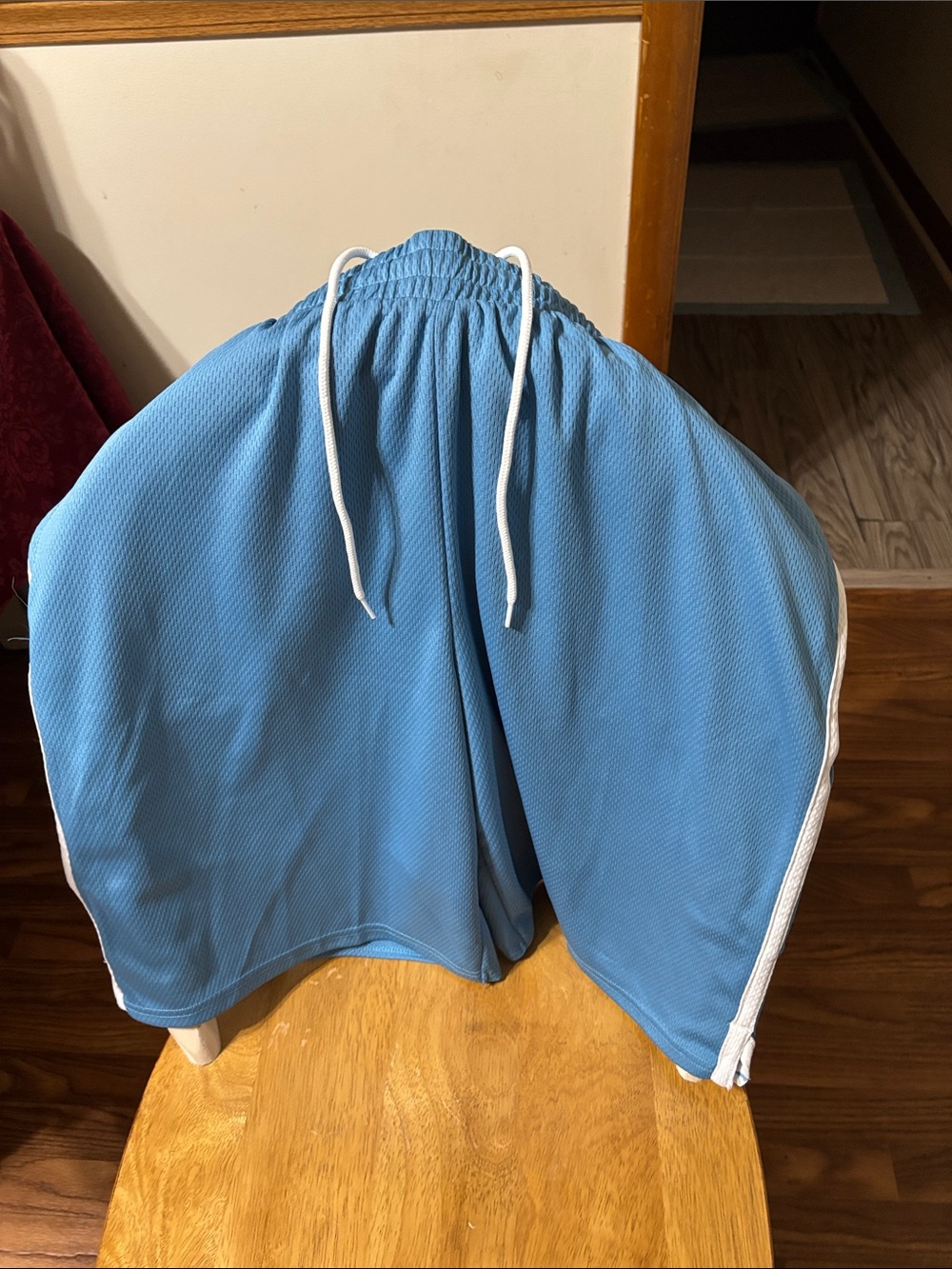 Trek Gear Men’s Blue Athletic Shorts with White Trim